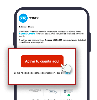 Paso 1 para activar tu cuenta de Netflix con Telmex