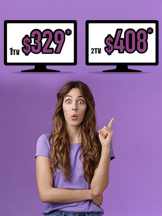 Paquete Nova plus, una pantalla por $329, dos pantallas por $408 pesos